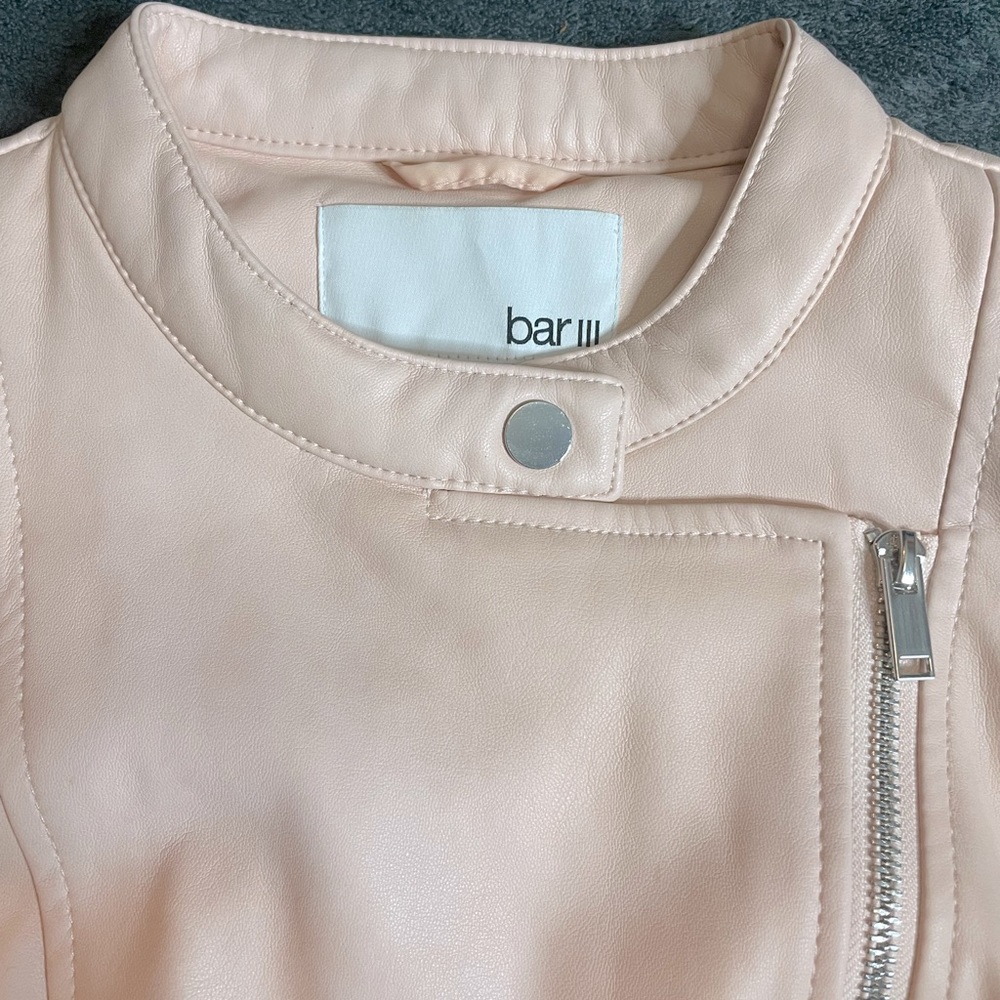 NWOT Bar III leather jacket large